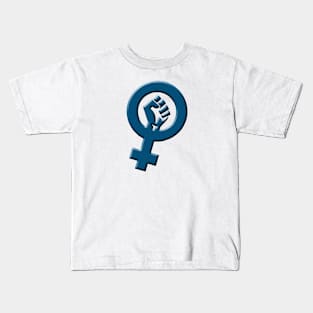 Feminist symbol blue Kids T-Shirt